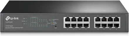 TP-LINK TL-SG1016PE Gestionado Gigabit Ethernet (10/100/1000) Energía sobre Ethernet (PoE) Negro