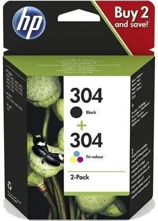 Pack 2 cartucho tinta hp 304 negro y color 3720 -  3721 -  3722 -  3750 -  5030