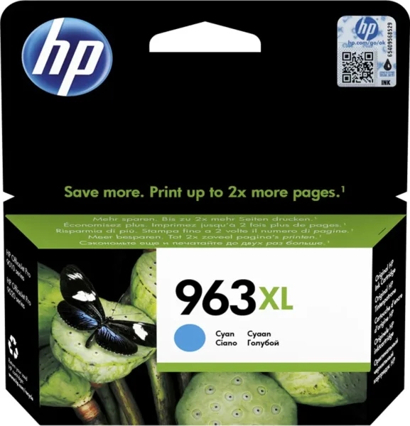 Cartucho de Tinta Original HP nº963 XL Alta Capacidad/ Cian