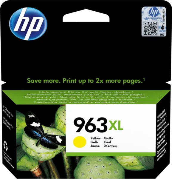 Cartucho de Tinta Original HP nº963 XL Alta Capacidad/ Amarillo