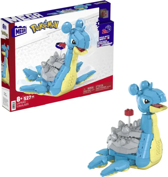 Figura mattel mega construx pokemon lapras 527 piezas