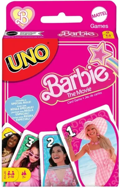 Juego de cartas uno barbie