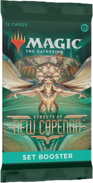 Juego de cartas sobre individual wizards of the coast magic the gathering streets of new capenna sobre edición inglés