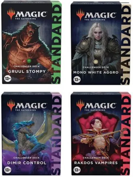 Juego de cartas caja de sobres wizard of the coast magic the gathering expositor de challenger deck 2022 8 expositores inglés