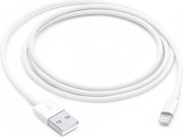 Cable lightning a USB tipo a apple 1m -  macho - macho -  blanco