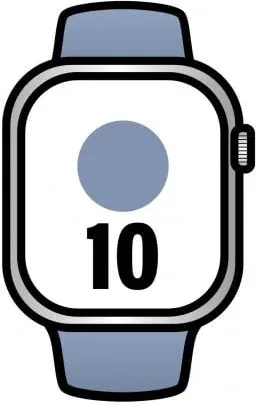 Apple Watch Series 10/ GPS/ Cellular/ 42mm/ Caja de Aluminio / Correa Deportiva Azul Denim S/M