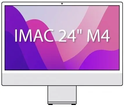 Apple iMac 24" Retina 4,5K / M4 10-Core CPU/ 16Gb/ 512Gb SSD/ 10-Core GPU/ Plata