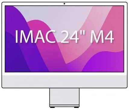 Apple iMac 24" Retina 4,5K / M4 10-Core CPU/ 24Gb/ 512Gb SSD/ 10-Core GPU/ Plata