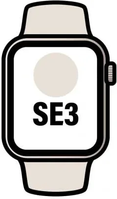 Apple Watch SE3/ GPS/ Cellular/ 40mm/ Caja de Aluminio Blanco Estrella/ Correa Deportiva Blanco Estrella M/L