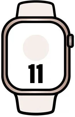 Apple Watch Series 11/ GPS/ 42mm/ Oro Rosa/ Correa Deportiva Rosa rubor (M/L)