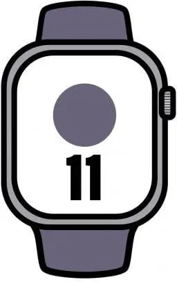Apple Watch Series 11/ GPS/ 42mm/ Plata/ Correa Deportiva Niebla Lila (S/M)