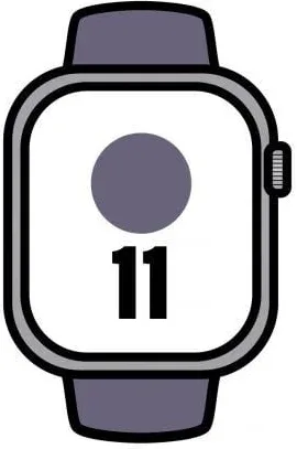 Apple Watch Series 11/ GPS/ 46mm/ Plata/ Correa Deportiva Niebla Lila (M/L)