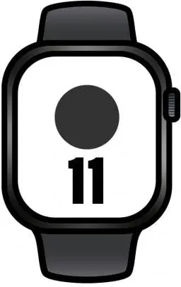 Apple Watch Series 11/ GPS/ Cellular/ 42mm/ Negro Azabache/ Correa Deportiva Negra (M/L)