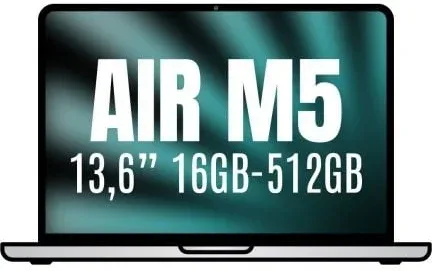 Apple Macbook Air 13,6"/ M5 10-Core CPU/ 16GB/ 512GB SSD/ 8-Core GPU/ Plata