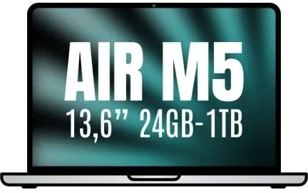 Apple Macbook Air 13,6"/ M5 10-Core CPU/ 24GB/ 1TB SSD/ 10-Core GPU/ Plata