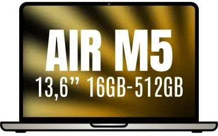 Apple Macbook Air 13,6"/ M5 10-Core CPU/ 16GB/ 512GB SSD/ 8-Core GPU/ Blanco Estrella