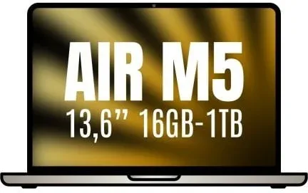 Apple Macbook Air 13,6"/ M5 10-Core CPU/ 16GB/ 1TB SSD/ 10-Core GPU/ Blanco Estrella