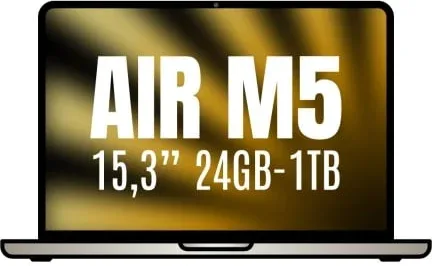 Apple Macbook Air 15,3"/ M5 10-Core CPU/ 24GB/ 1TB SSD/ 10-Core GPU/ Blanco Estrella