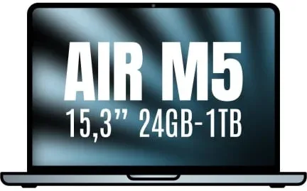 Apple Macbook Air 15,3"/ M5 10-Core CPU/ 24GB/ 1TB SSD/ 10-Core GPU/ Azul