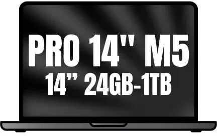 Apple Macbook Pro 14"/ M5 Pro 15-Core CPU/ 24GB/ 1TB SSD/ 16-Core GPU/ Negro Espacial