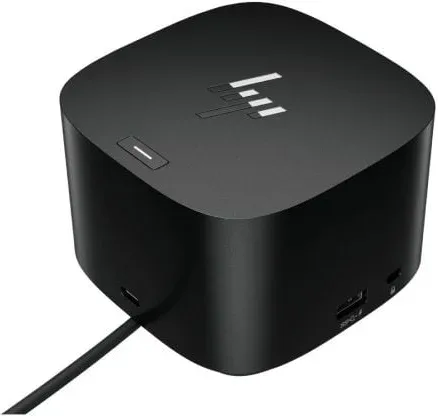 Docking USB Tipo-C HP G4/ 2xUSB/ 2xUSB Tipo-C/ 1xAC/ 1xHDMI/ 1xRJ45/ 2xDisplayPort/ 1xThunderbolt/ 2xUSB PD/ 1xUSB Tipo-C PD/ 2xTarjetas NIC/ Negro