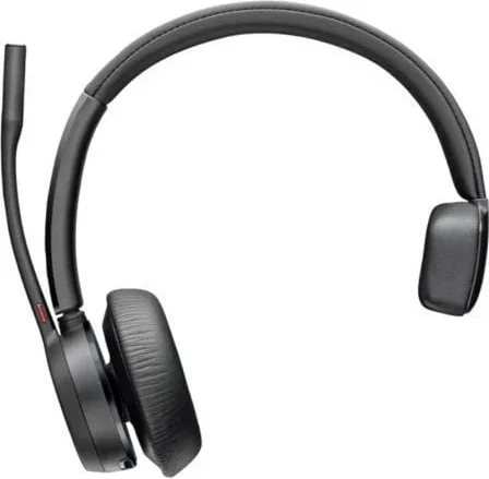 Auricular Inalámbrico Poly Voyager 4310 + Adaptador BT700 + Base de Carga/ con Micrófono/ Bluetooth/ Negro