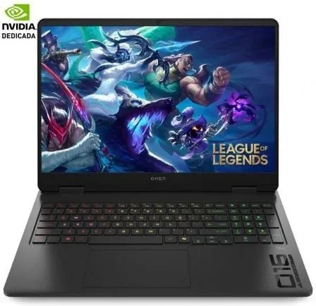 Portátil Gaming HP Omen 16-AN0011NS Intel Core Ultra 7-255H/ 32GB/ 1TB SSD/ GeForce RTX 5060/ 16"/ Sin Sistema Operativo