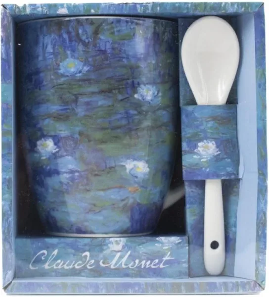 Taza y cuchara enesco nenúfares claude monet