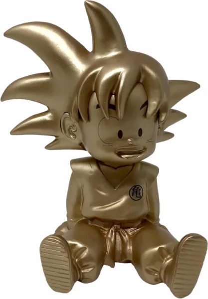 Figura hucha plastoy dragon ball son goku dorado