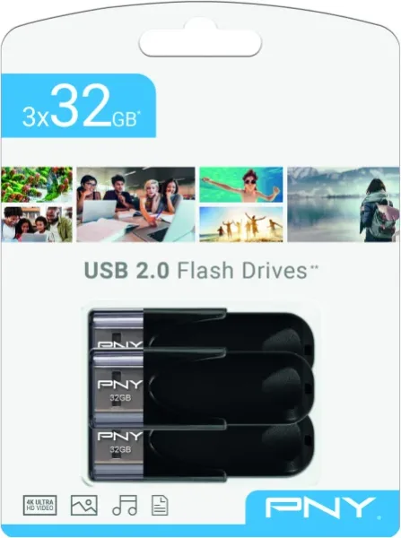 MEMORIA USB 2.0 PNY 3x32GB ATTACHE4 PACK