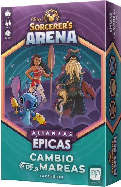 Juego de mesa disney sorcerer arena cambio de mareas expansion edad recomendada 13 años