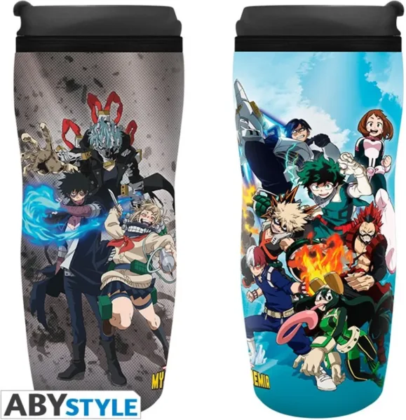 Taza de viaje abystyle my hero academia heroes y villanos