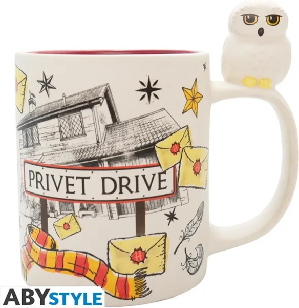 Taza 3d abystyle harry potter hedwig & privet