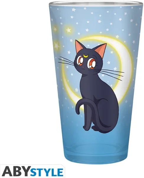 Vaso grande abystyle sailor moon luna y artemisa 400 ml