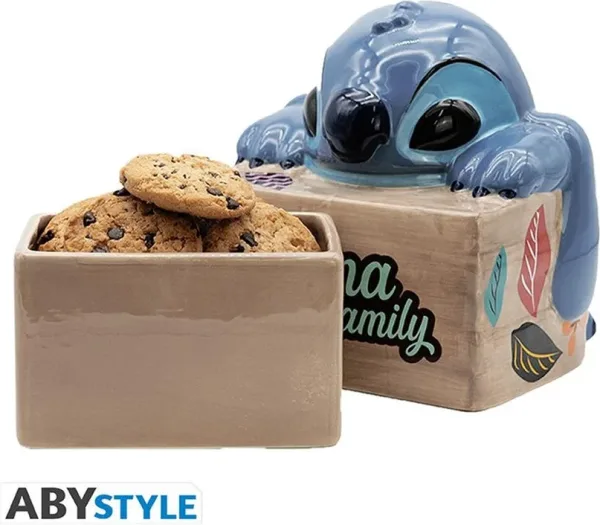 Replica abystyle disney lilo & stitch ohana recipiente galletas