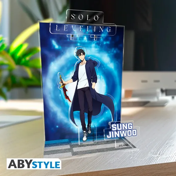 Figura acrílica solo leveling diorama jinwoo portal