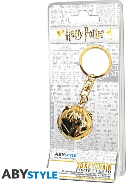 Llavero 3d abystyle harry potter snitch dorada