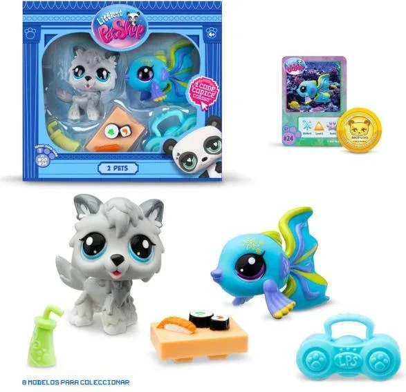 Mascotas little pet shop pack de 2 mascotas -  1 unidad aleatoria