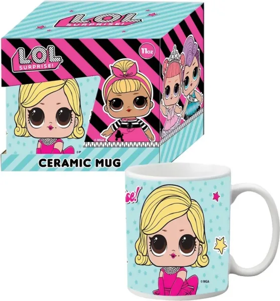 Taza gb eye lol surprise ceramica en caja de regalo azul