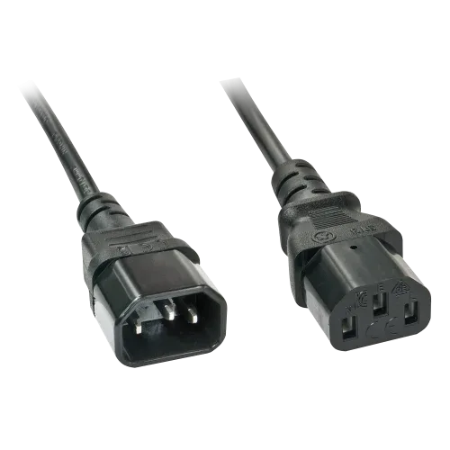 Lindy 30332 cable de transmisión Negro 3 m C13 acoplador C14 acoplador