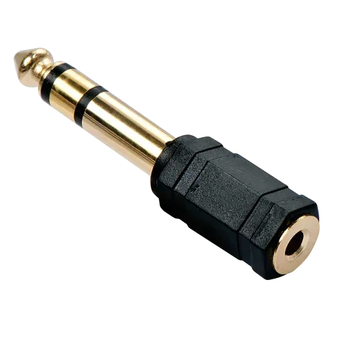 Lindy 35620 cambiador de género para cable 6.3mm 3.5mm Negro