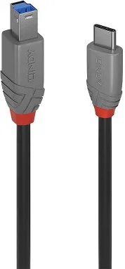 Lindy 36666 cable USB USB 3.2 Gen 1 (3.1 Gen 1) 1 m USB C USB B Negro