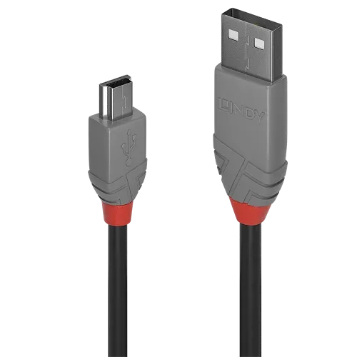 Lindy 36720 cable USB USB 2.0 0,2 m USB A Mini-USB B Negro