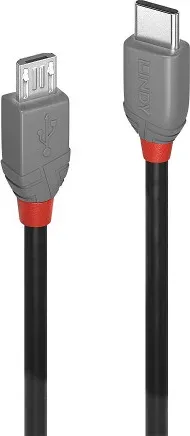 Lindy 36893 cable USB USB 2.0 3 m USB C Micro-USB B Negro