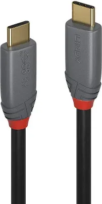 Lindy 36902 cable USB 1,5 m USB C Negro, Gris