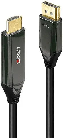 Lindy 40931 adaptador de cable de vídeo 2 m HDMI tipo A (Estándar) DisplayPort Negro