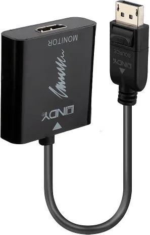 Lindy 41068 adaptador de cable de vídeo 1,5 m DisplayPort HDMI tipo A (Estándar) Negro