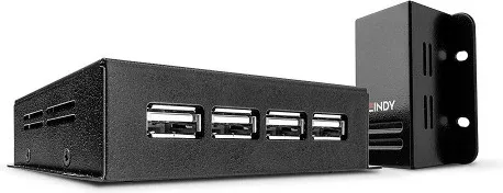 Lindy 42681 ampliador de red Transmisor y receptor de red Negro