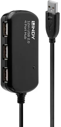 Lindy 42783 hub de interfaz 480 Mbit/s Negro