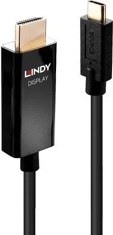 Lindy 43291 adaptador de cable de vídeo 1 m USB Tipo C HDMI tipo A (Estándar) Negro